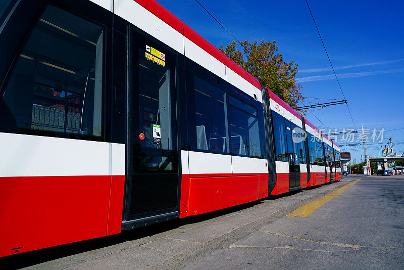 TTC STREETCAR，多伦多市中心，加拿大-公共交通